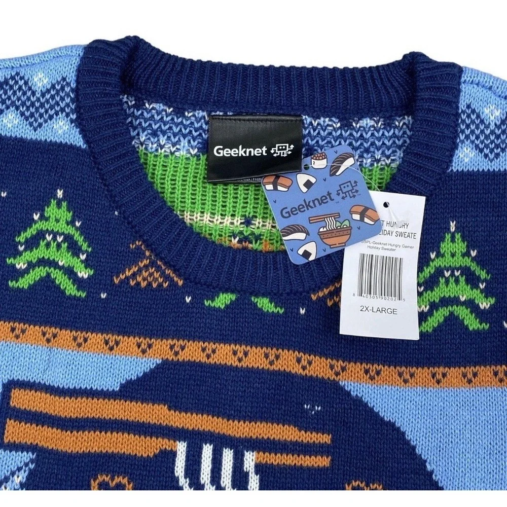 Hunger Games Geeknet Ugly Holiday Sweater 2XL Blue Long Sleeves Crew‎ Neck NWT